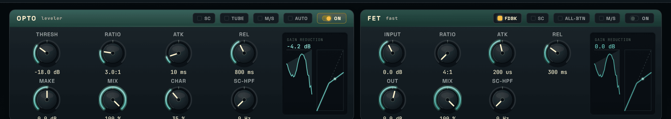 Aura — the Opto and FET compressors