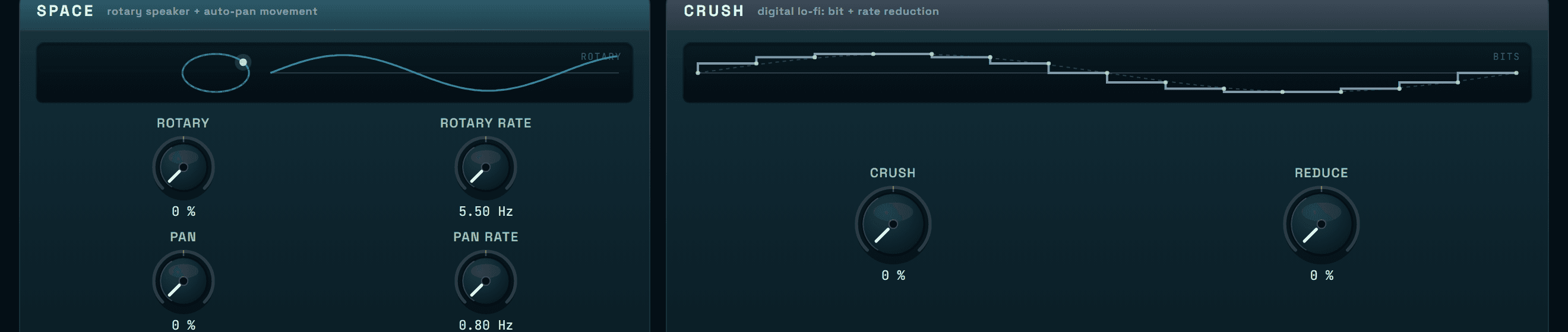 Nessie — Space (rotary) and Crush modules